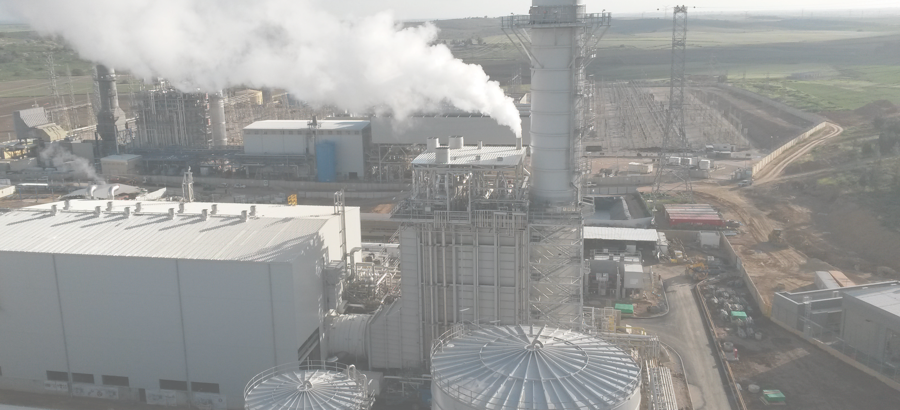 Power plant aerial view